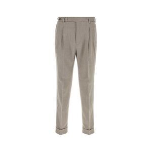 Pt Torino Men Dove Grey Cotton Blend Pant